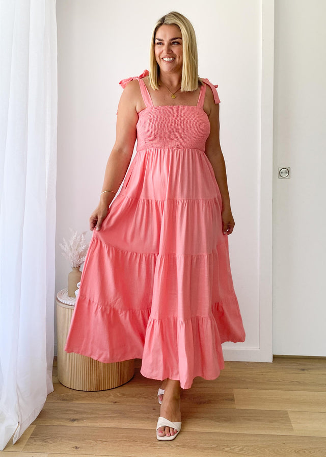 Estrella Maxi Dress - Watermelon