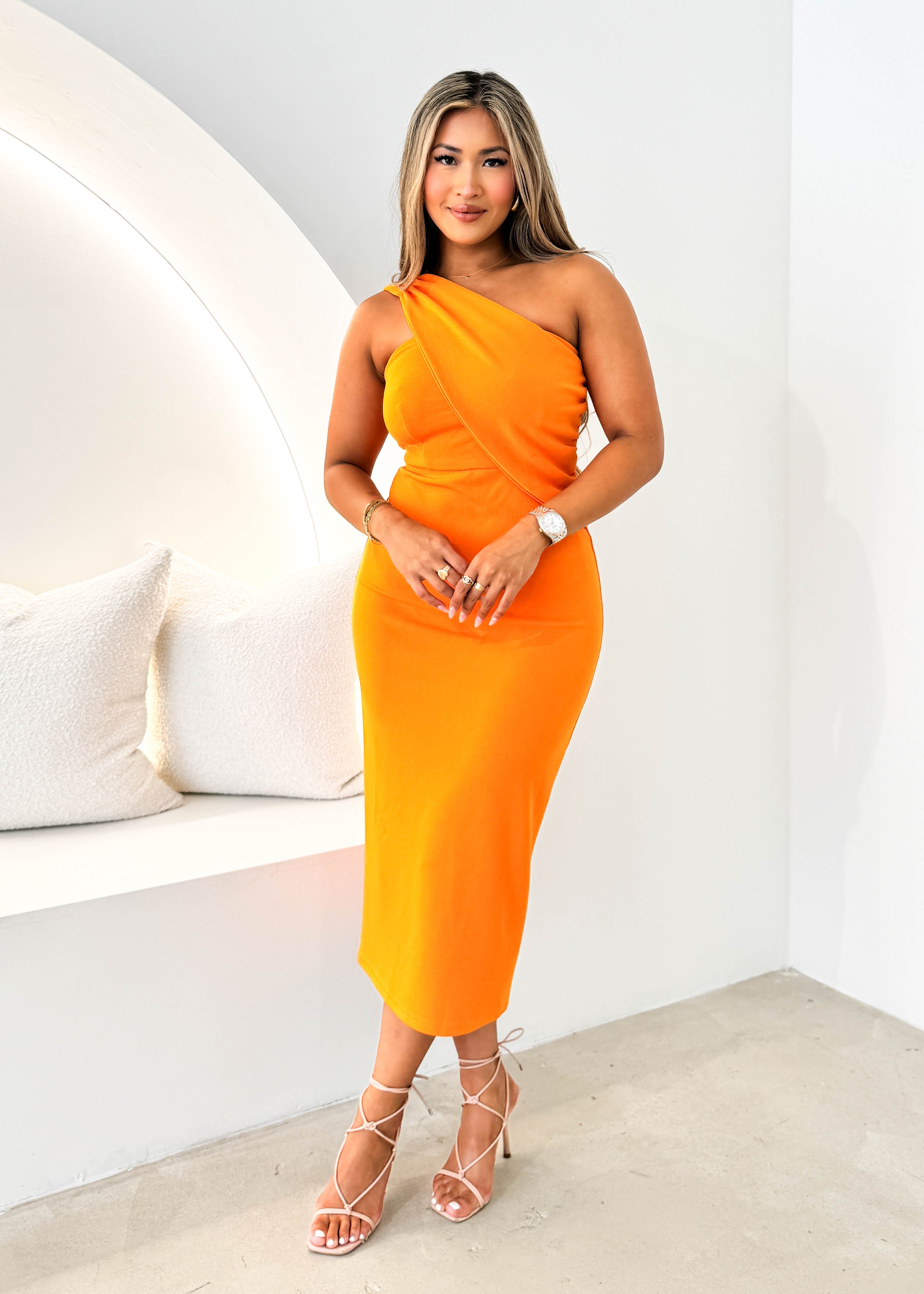 Freer Midi Dress - Orange