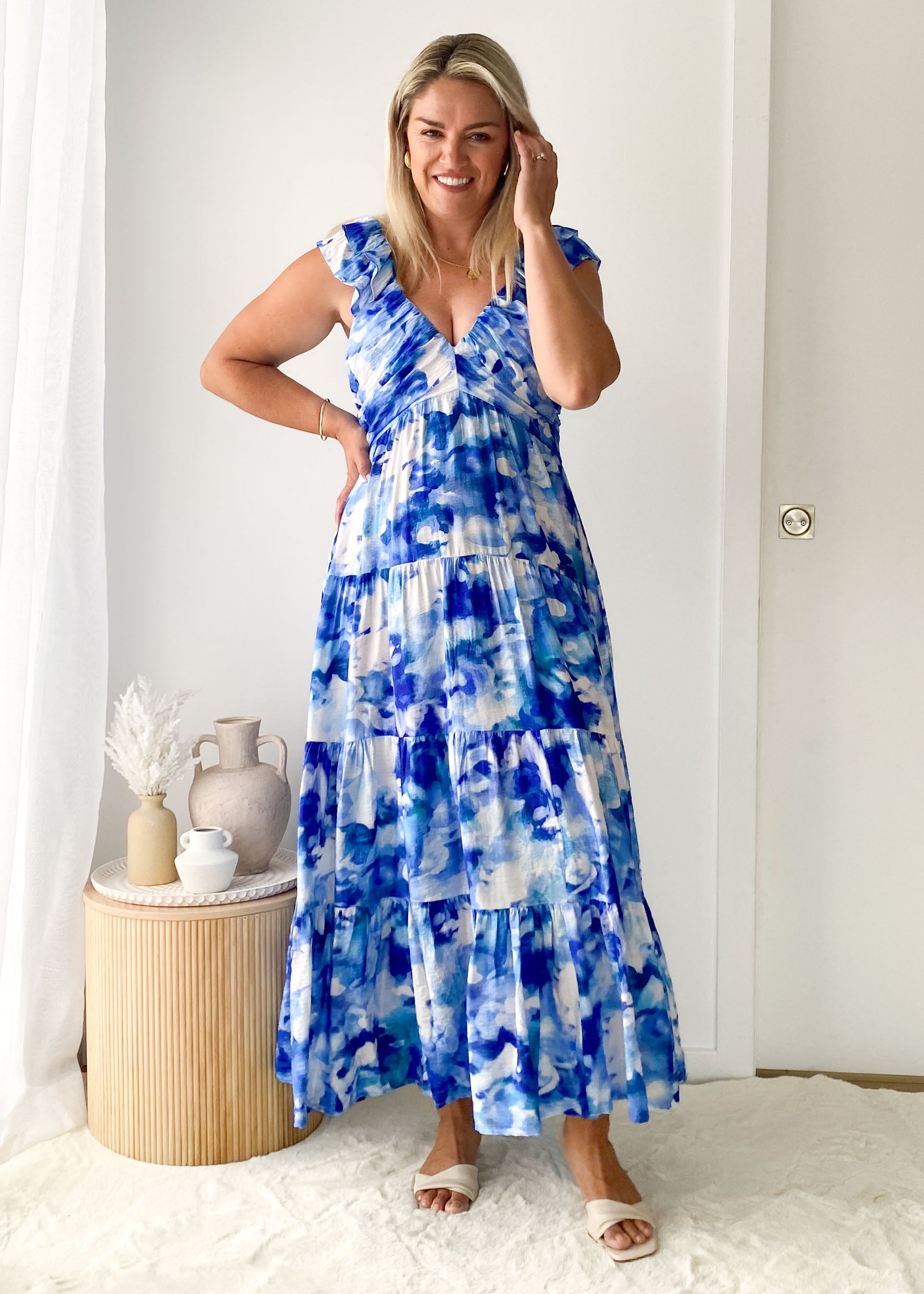 Finley Maxi Dress - Blue Splash