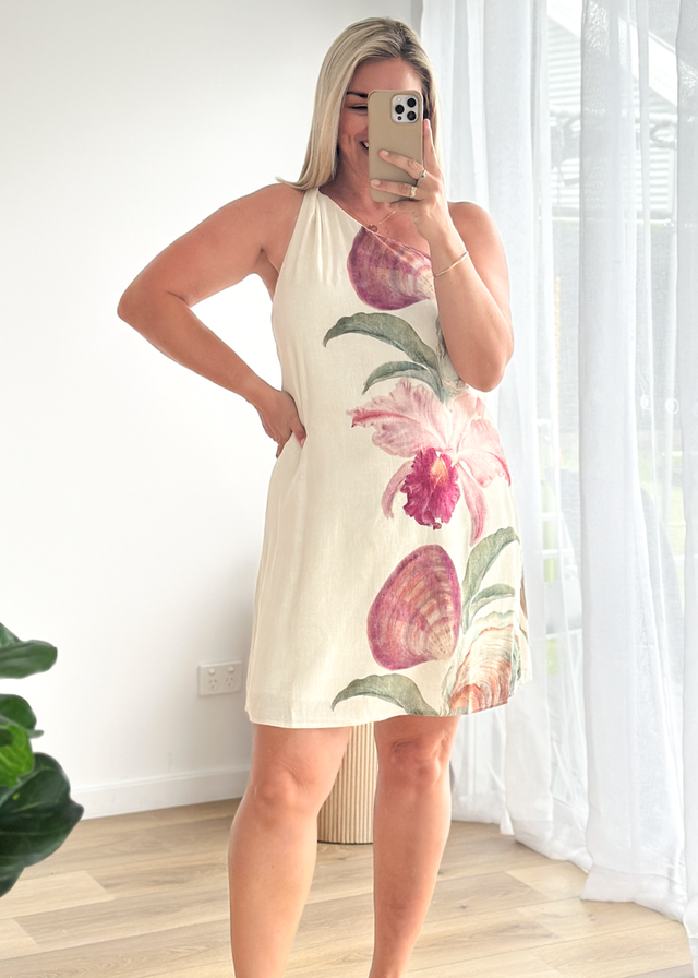 Seika One Shoulder Dress - Sea Siren