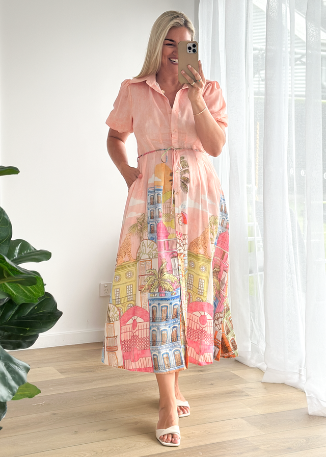 Allita Maxi Dress - Havana Pink