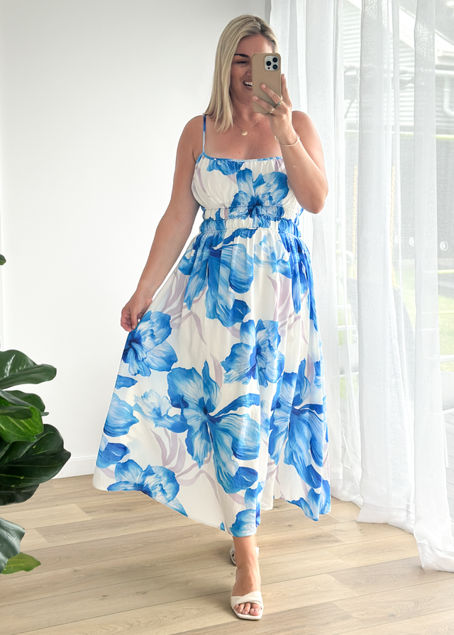 Rylie Maxi Dress - Blue Flowers