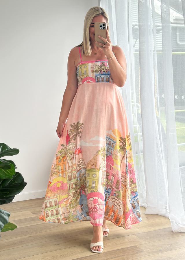 Annalena Maxi Dress - Havana Pink