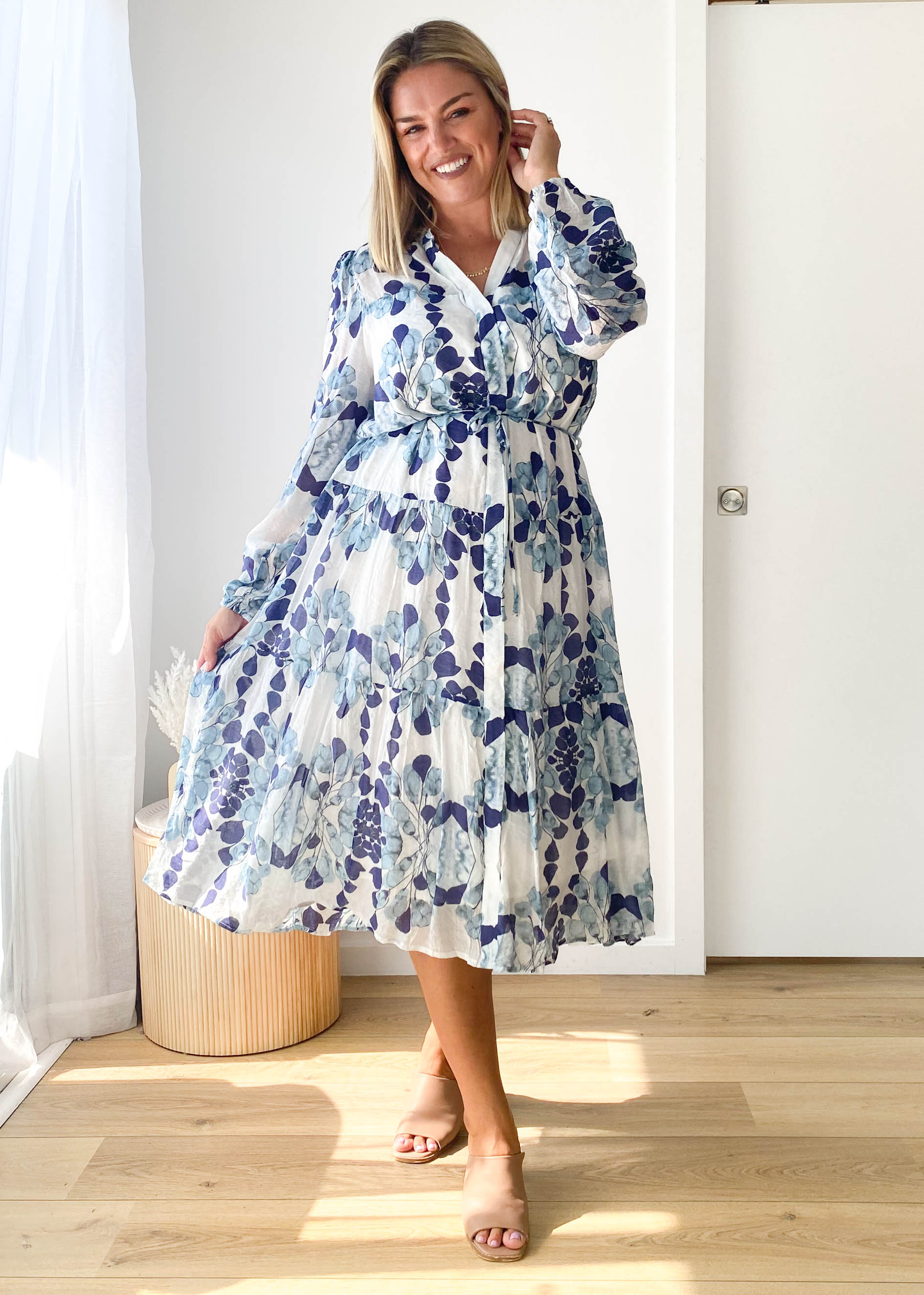 Carlae Midi Dress - Blue Blossom