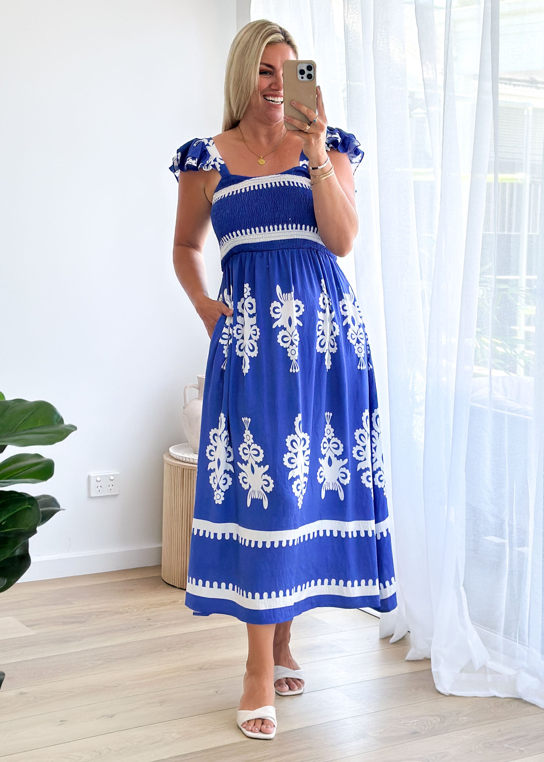 Outlaw Maxi Dress - Cobalt