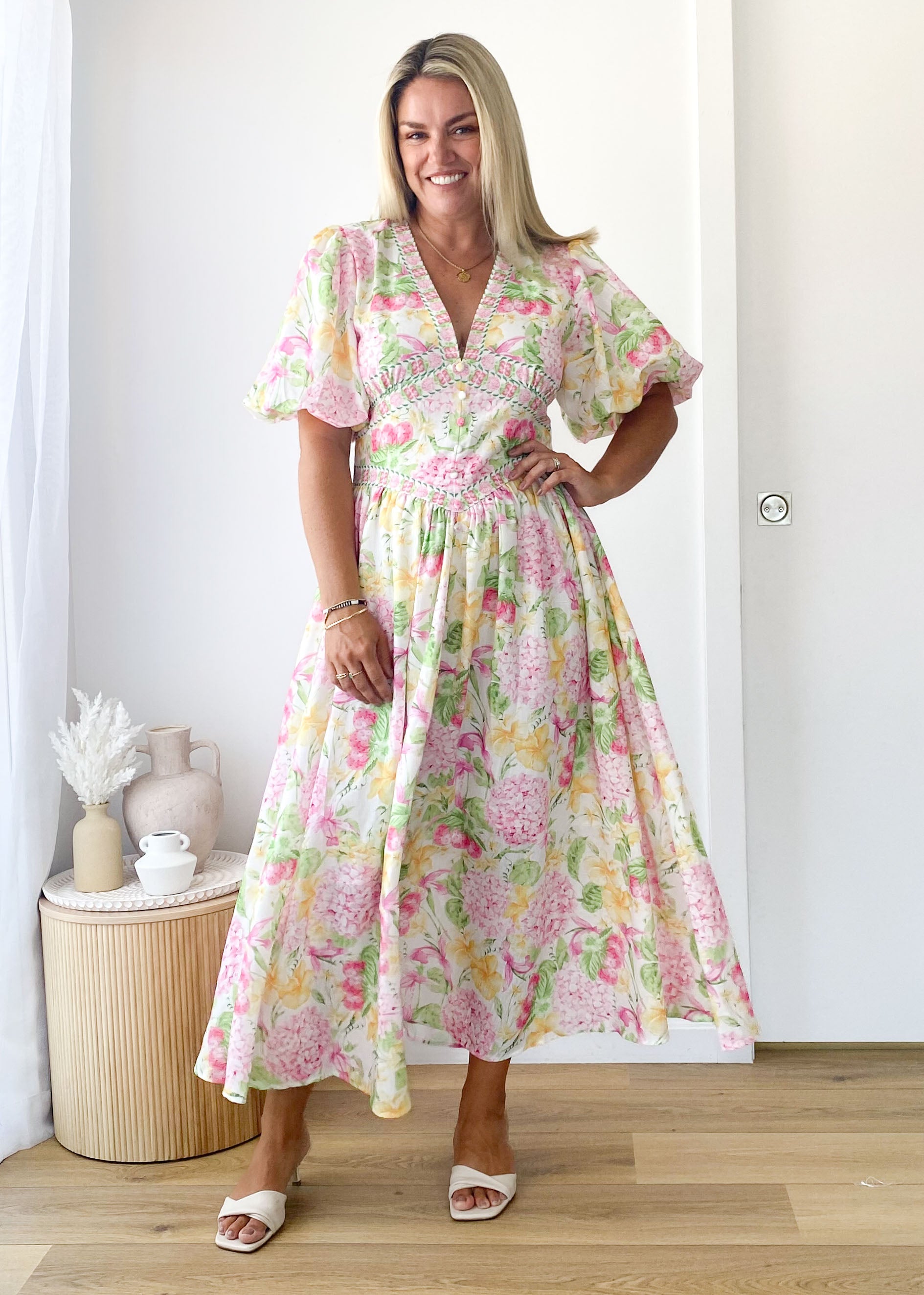 Marcelle Maxi Dress - Pink Hydrangea