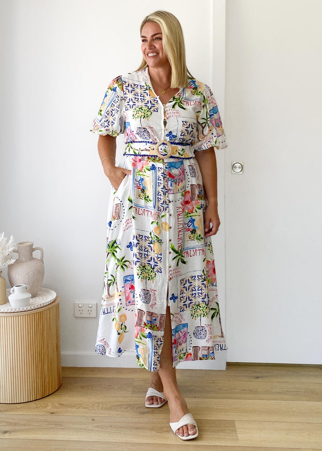 Alberta Maxi Dress - Italia Tile