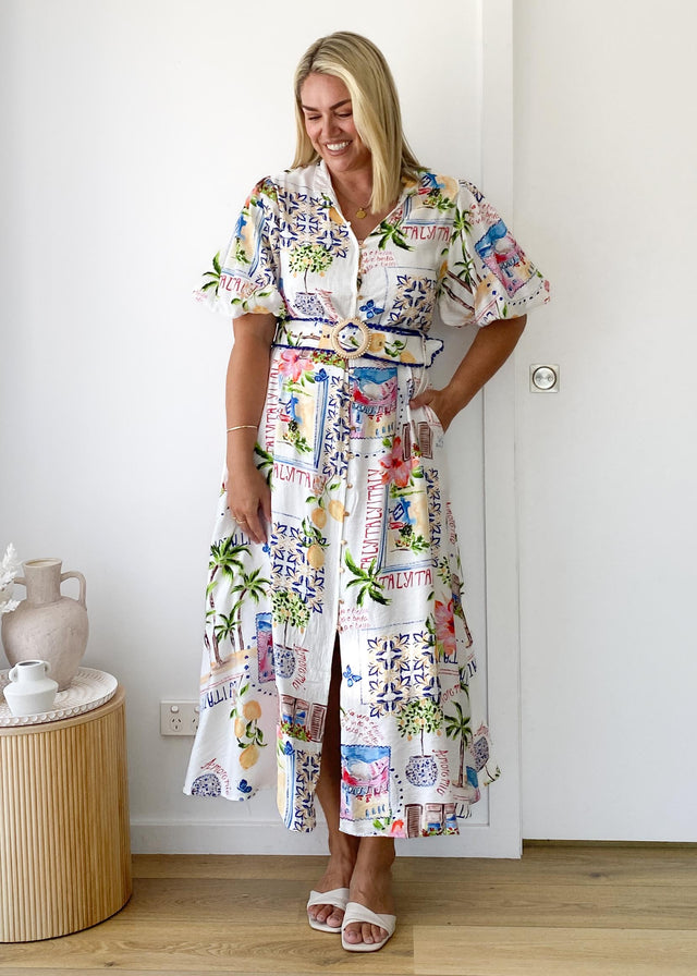 Alberta Maxi Dress - Italia Tile