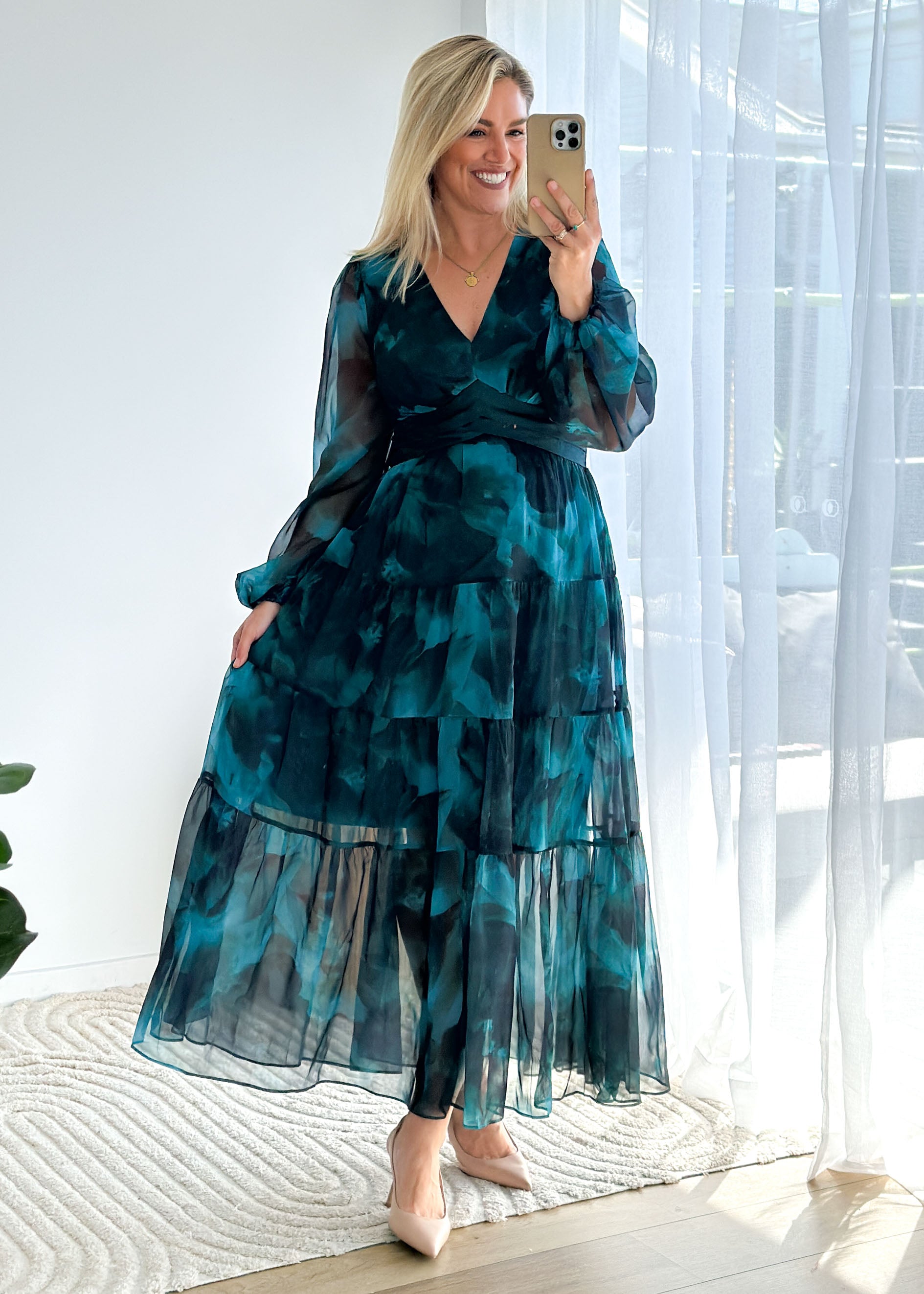 Mayella Maxi Dress - Deep Lagoon