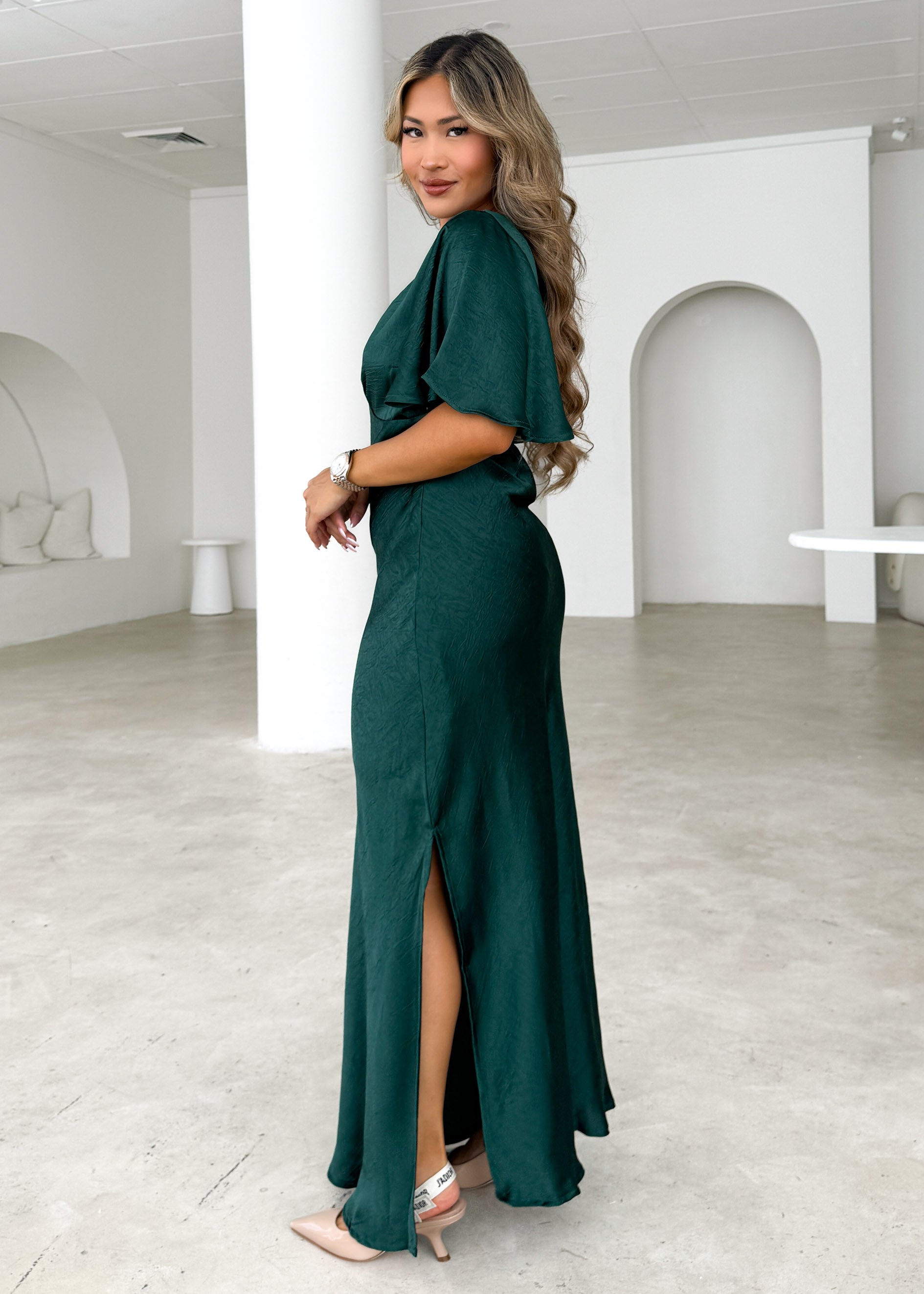 Herlow Midi Dress - Emerald