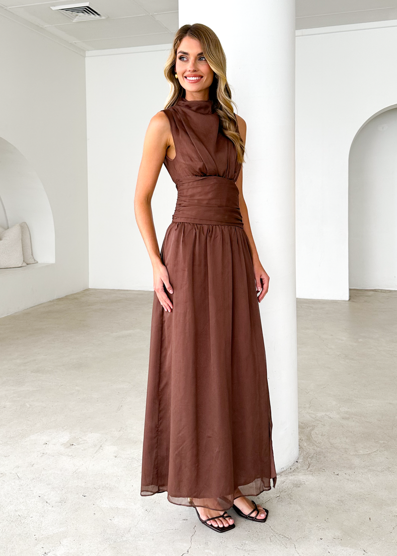 Everett Maxi Dress - Chocolate Everett Maxi Dress - Chocolate