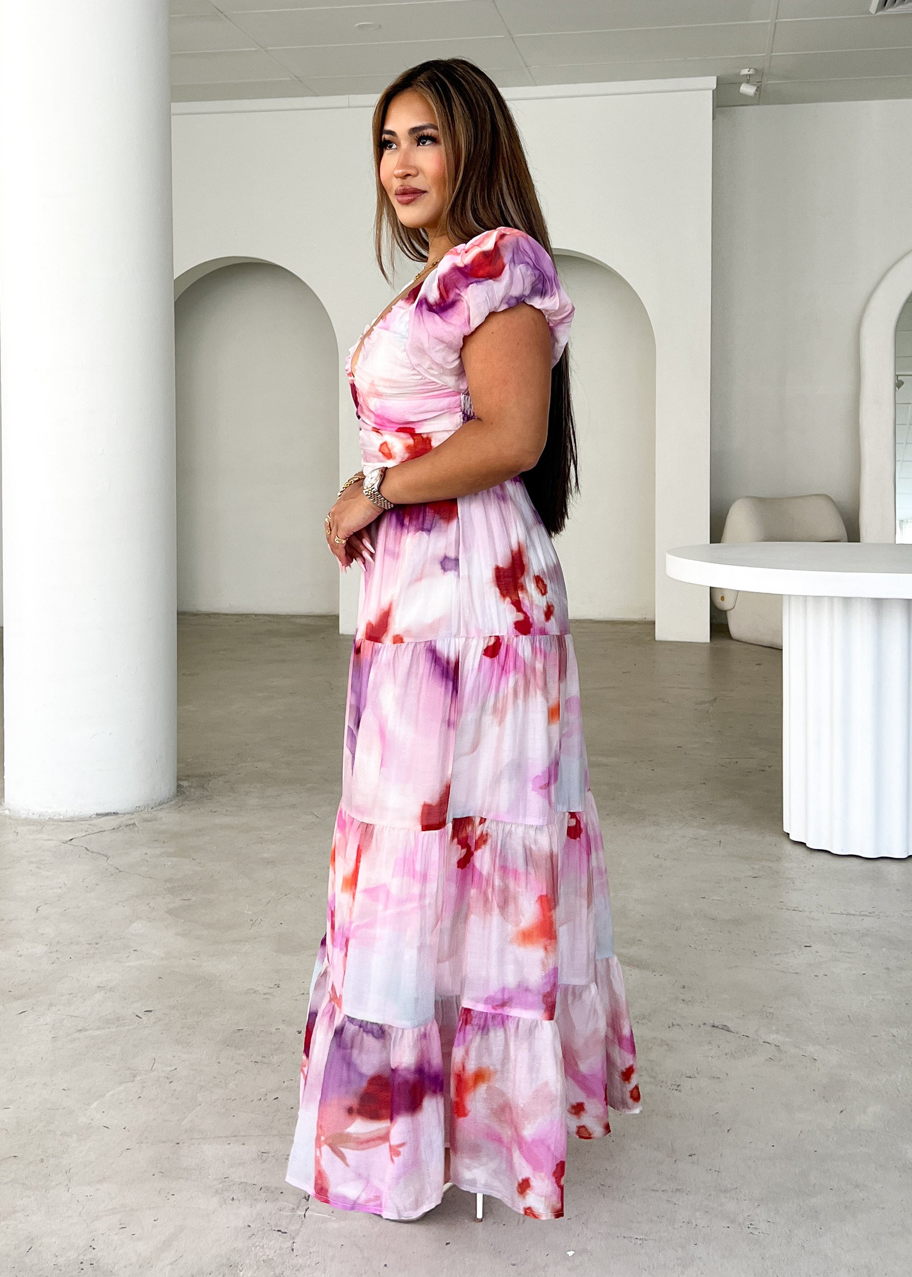 Sahnee Maxi Dress - Pink Haze