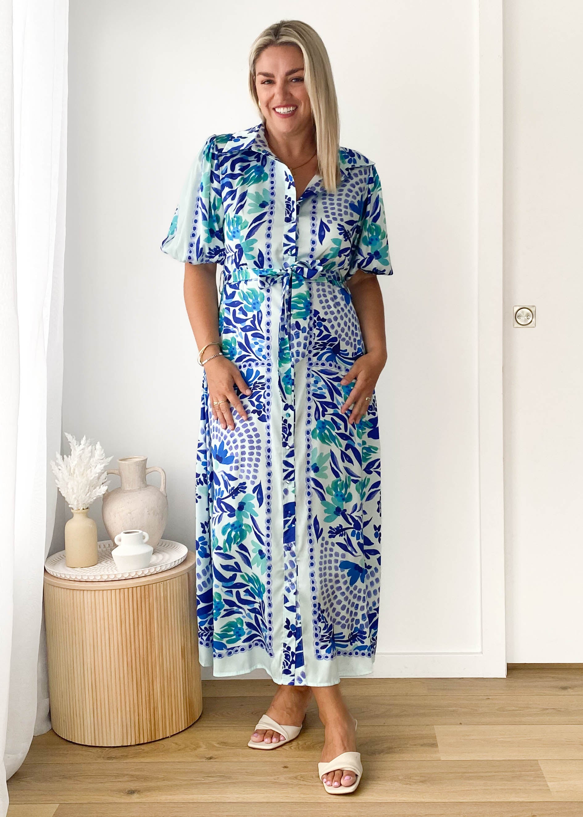 Salsa Maxi Dress - Blue Abstract