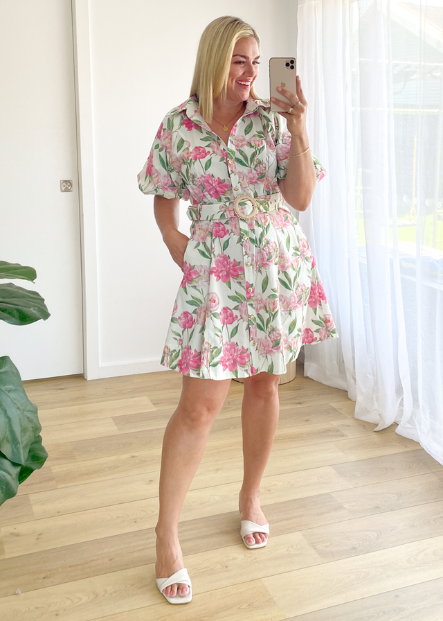 Charlston Dress - Pink Peony