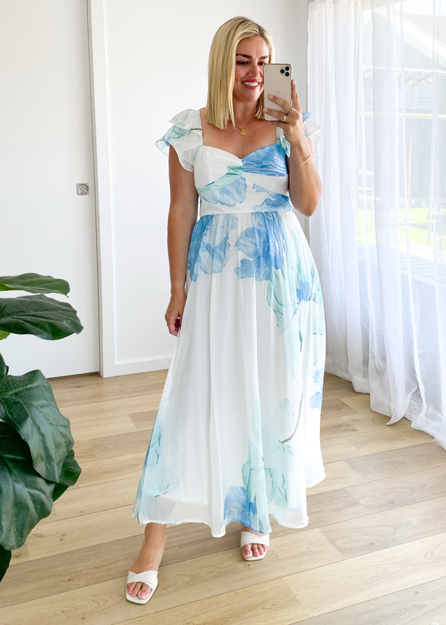 Nahla Maxi Dress - Blue Wildflower