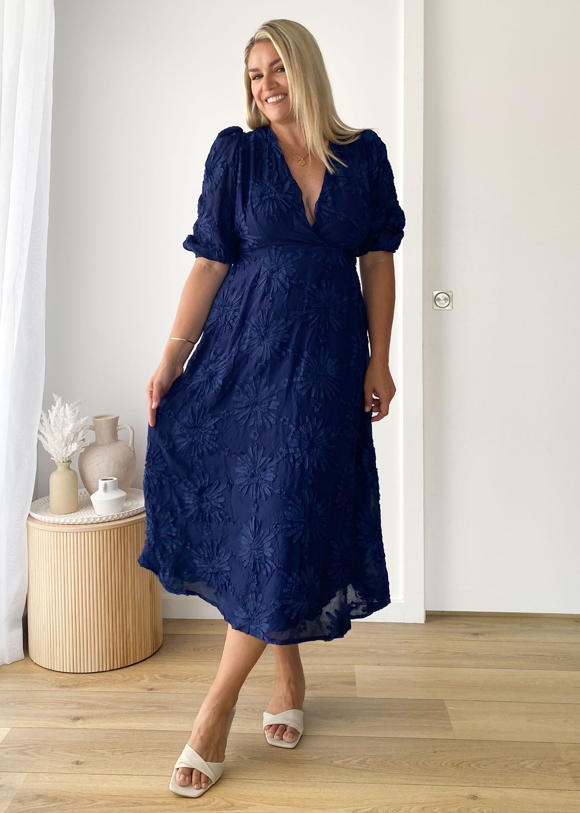 PRE-ORDER : Bayside Midi Dress - Navy