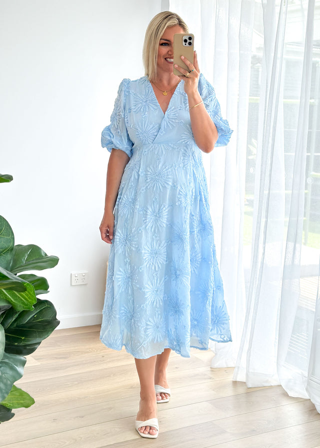 Bayside Midi Dress - Powder Blue