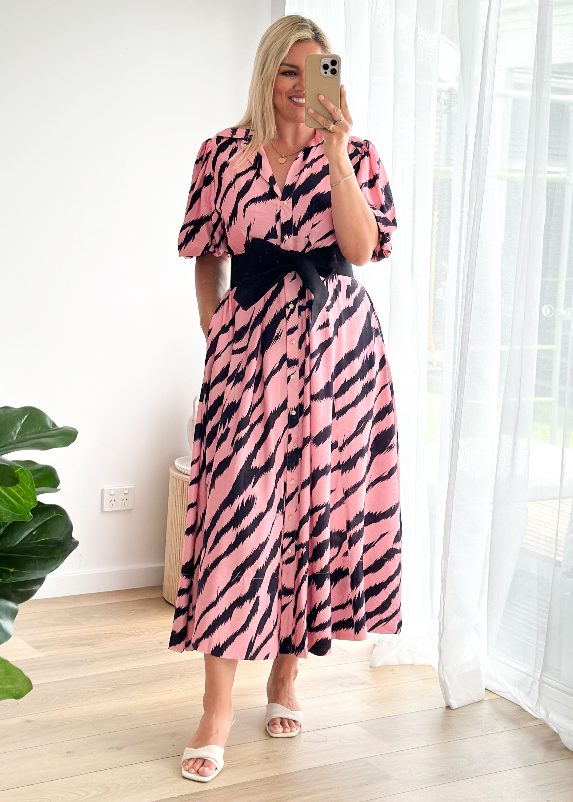 Rambler Maxi Dress - Pink Zebra