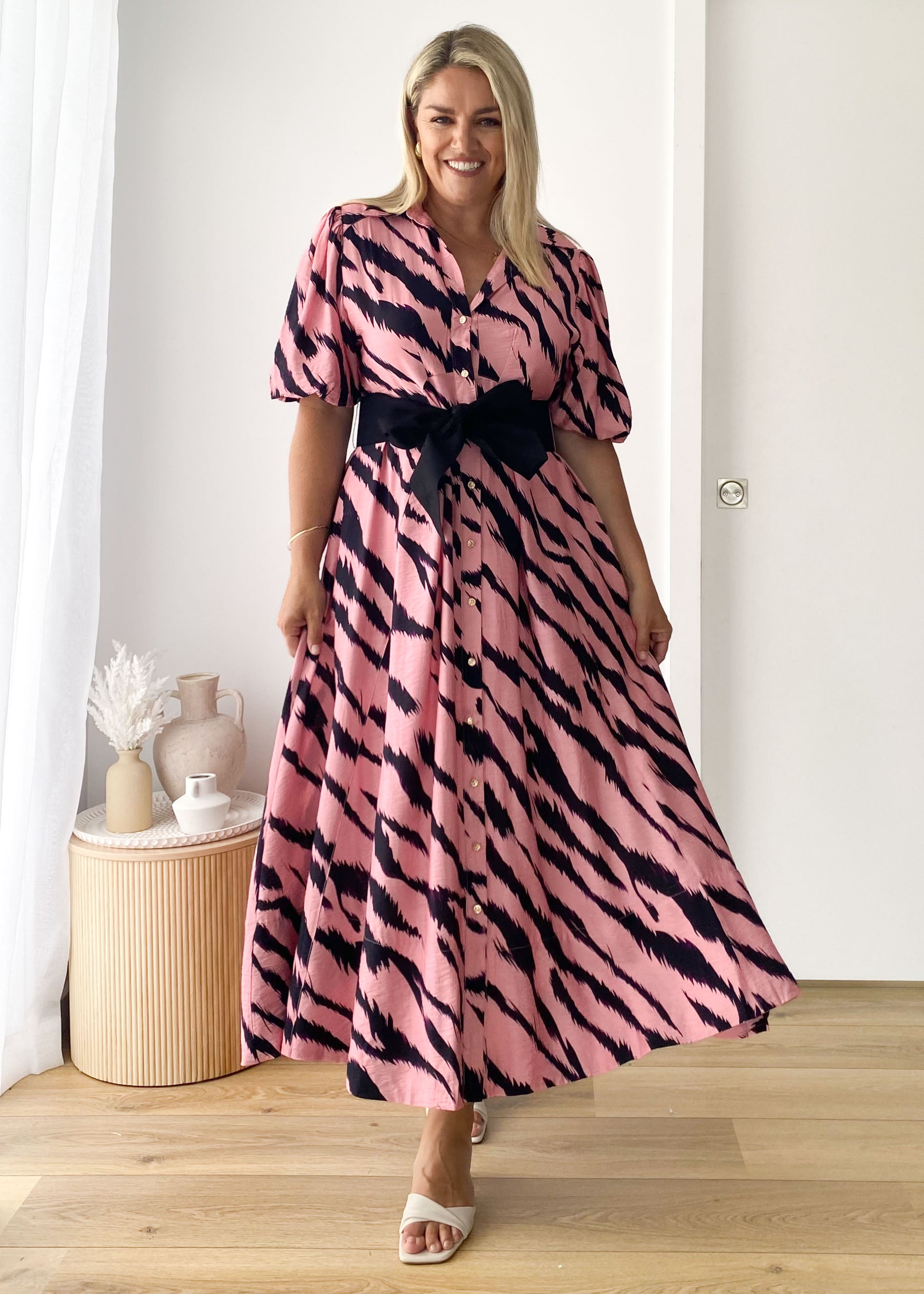 Rambler Maxi Dress - Pink Zebra