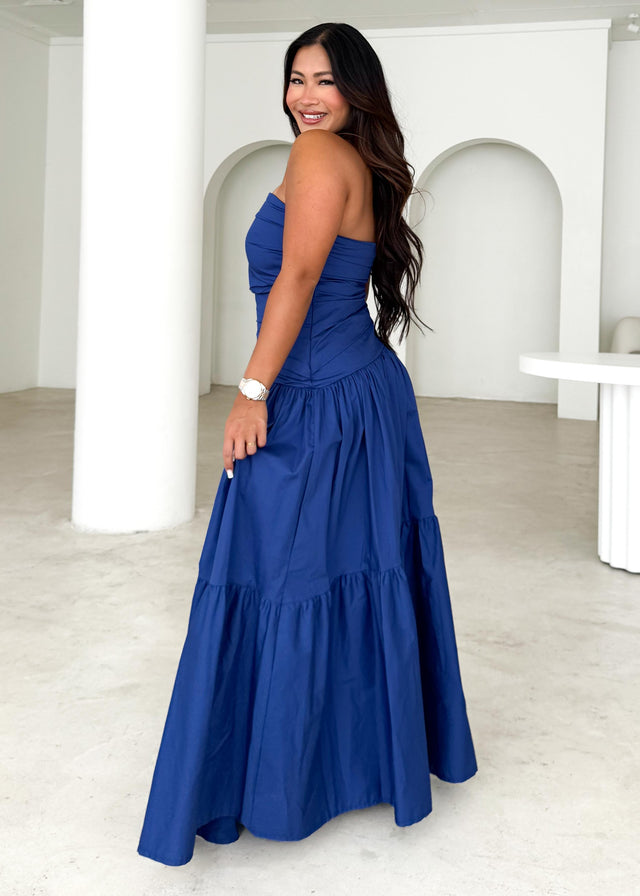 Abie Strapless Maxi Dress - Navy