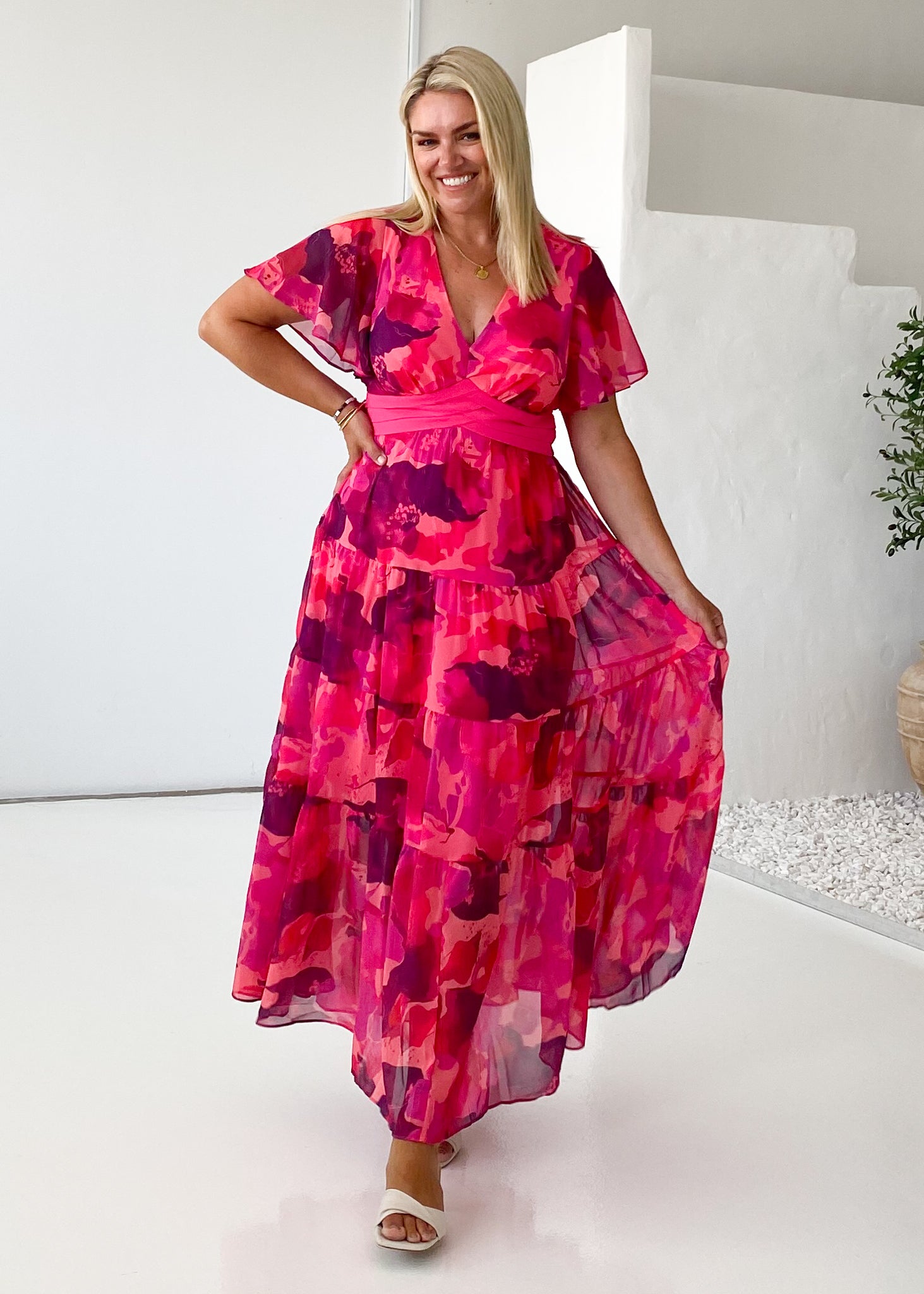 Gracelands Maxi Dress - Magenta Rush