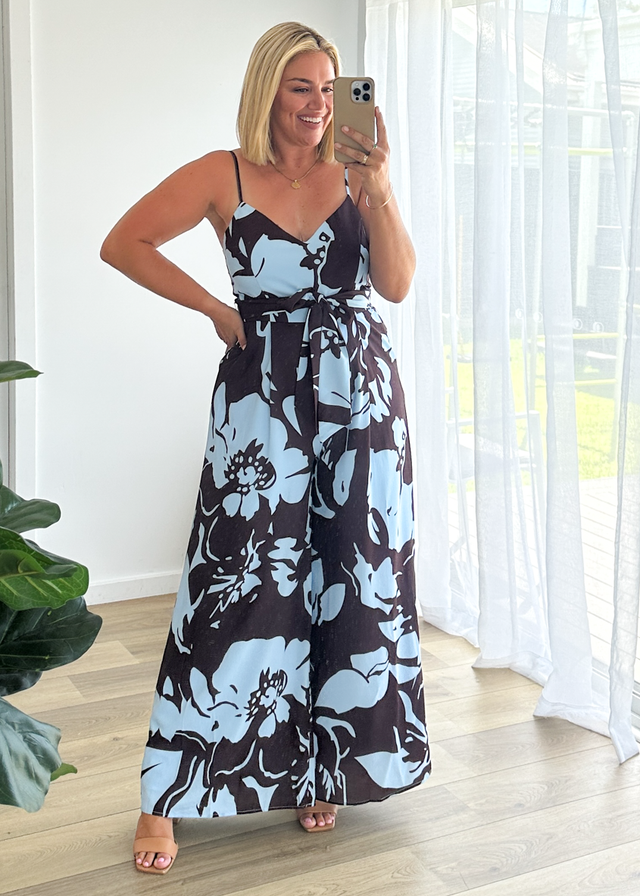 Atarah Pantsuit - Blue Espresso