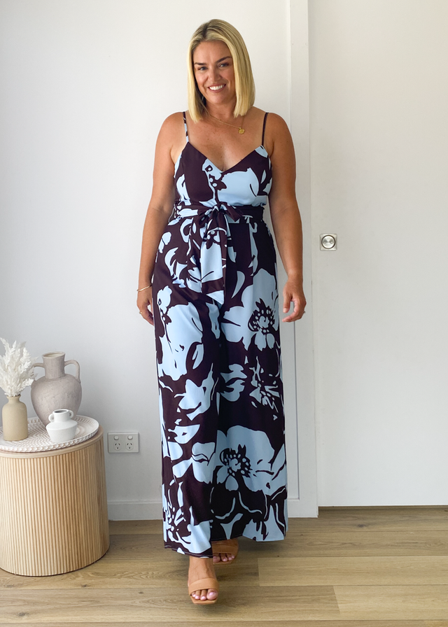 Atarah Pantsuit - Blue Espresso