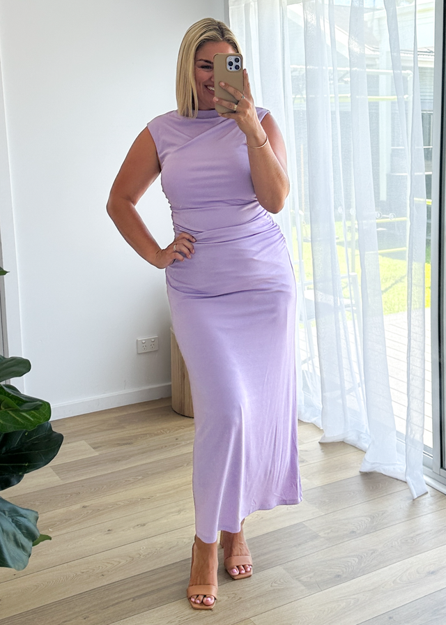 Carly Midi Dress - Lilac