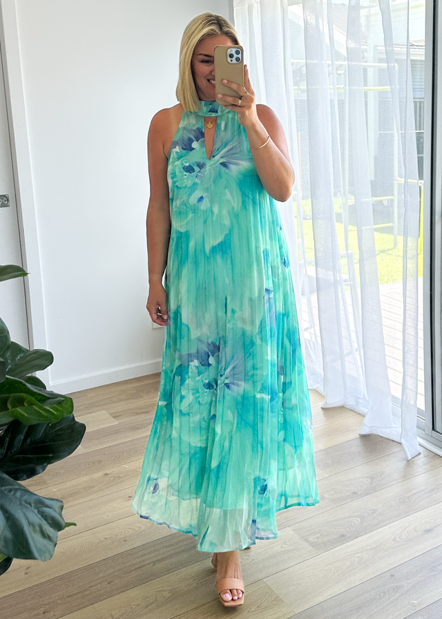 Retrospect Midi Dress - Blue Aster