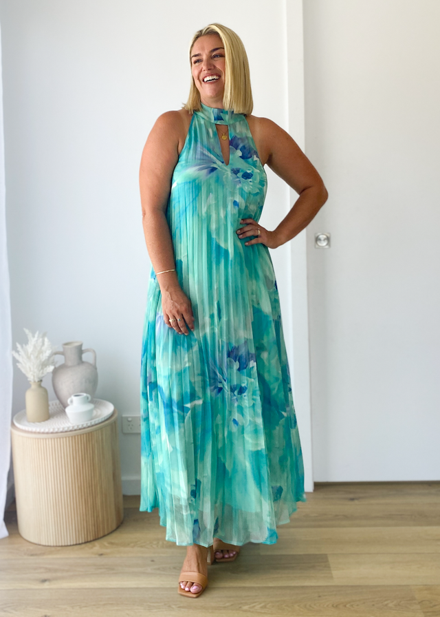 Retrospect Midi Dress - Blue Aster