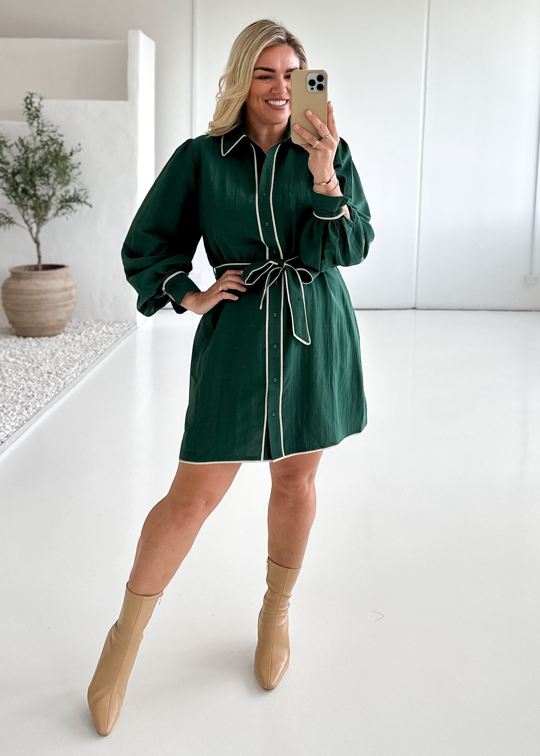 Adrienne Dress - Emerald