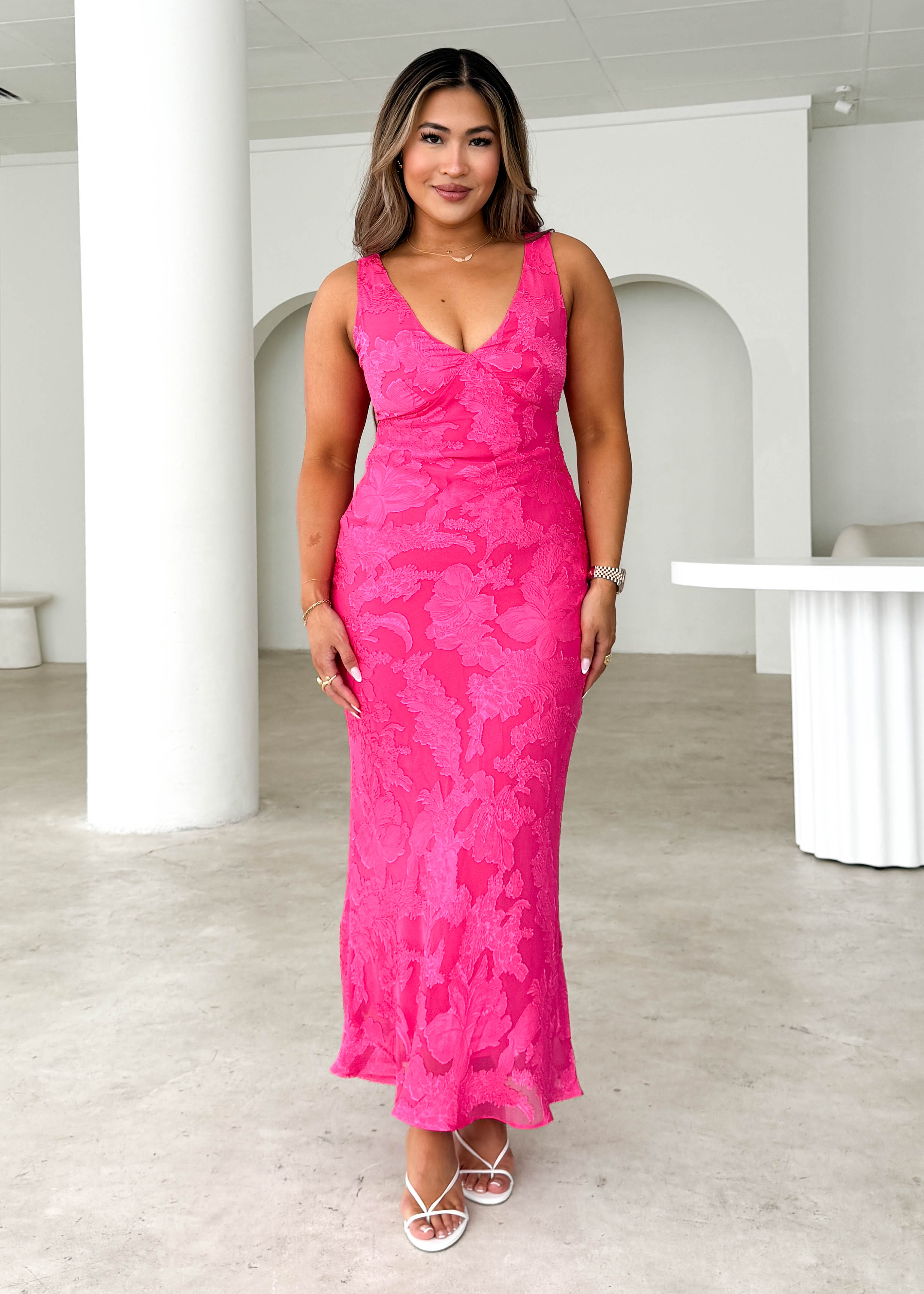 Magenta maxi dress hotsell