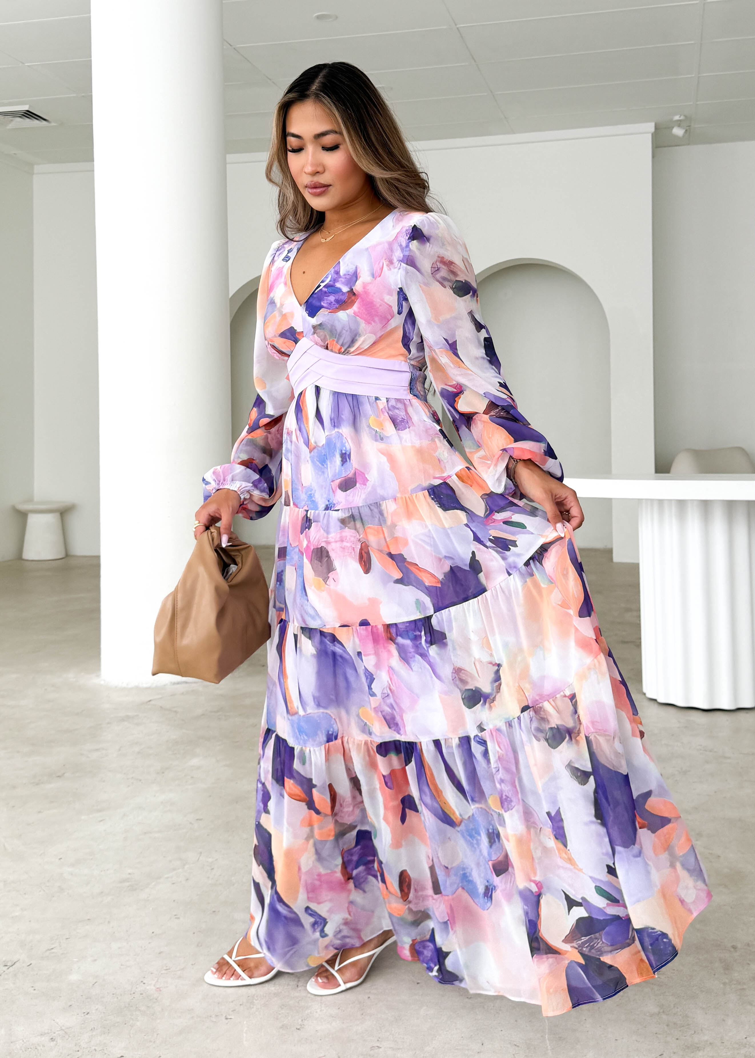 Mayella Maxi Dress - Lilac Garden