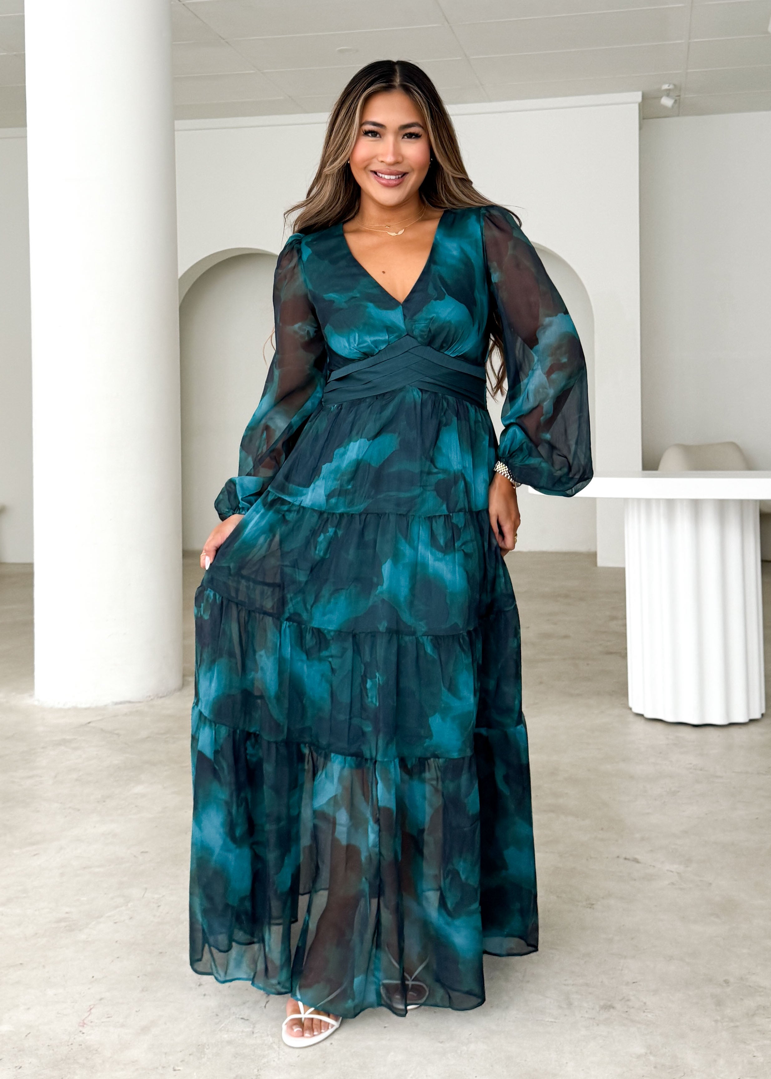 Mayella Maxi Dress - Deep Lagoon