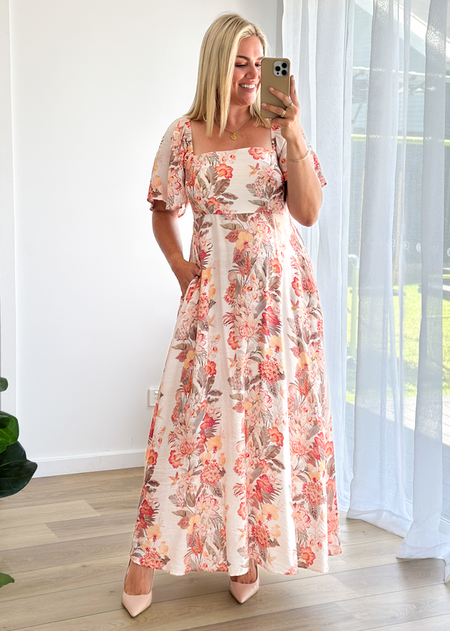 Ailea Maxi Dress - Blush Bloom