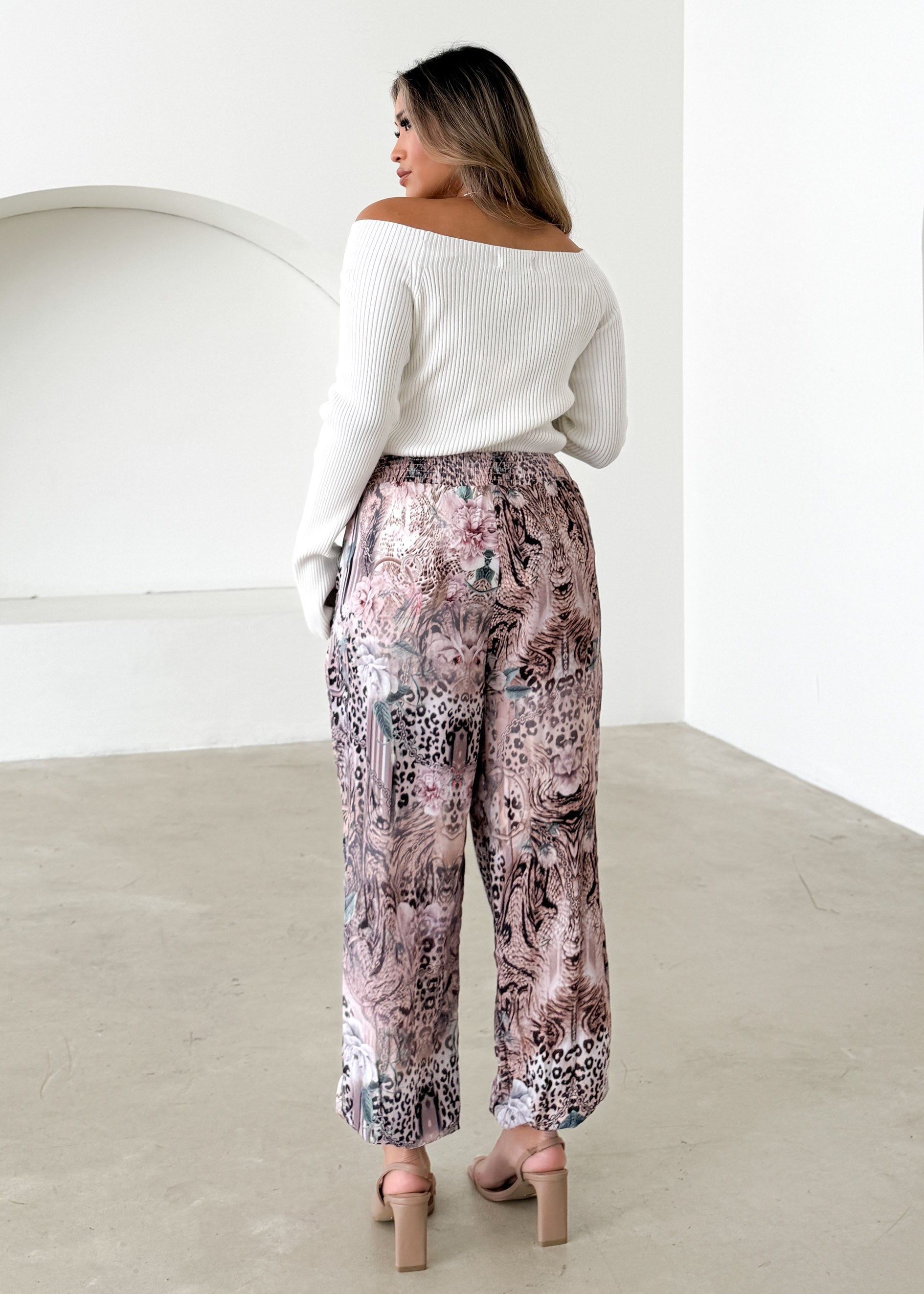 Finlay Pants - Blush Leopard