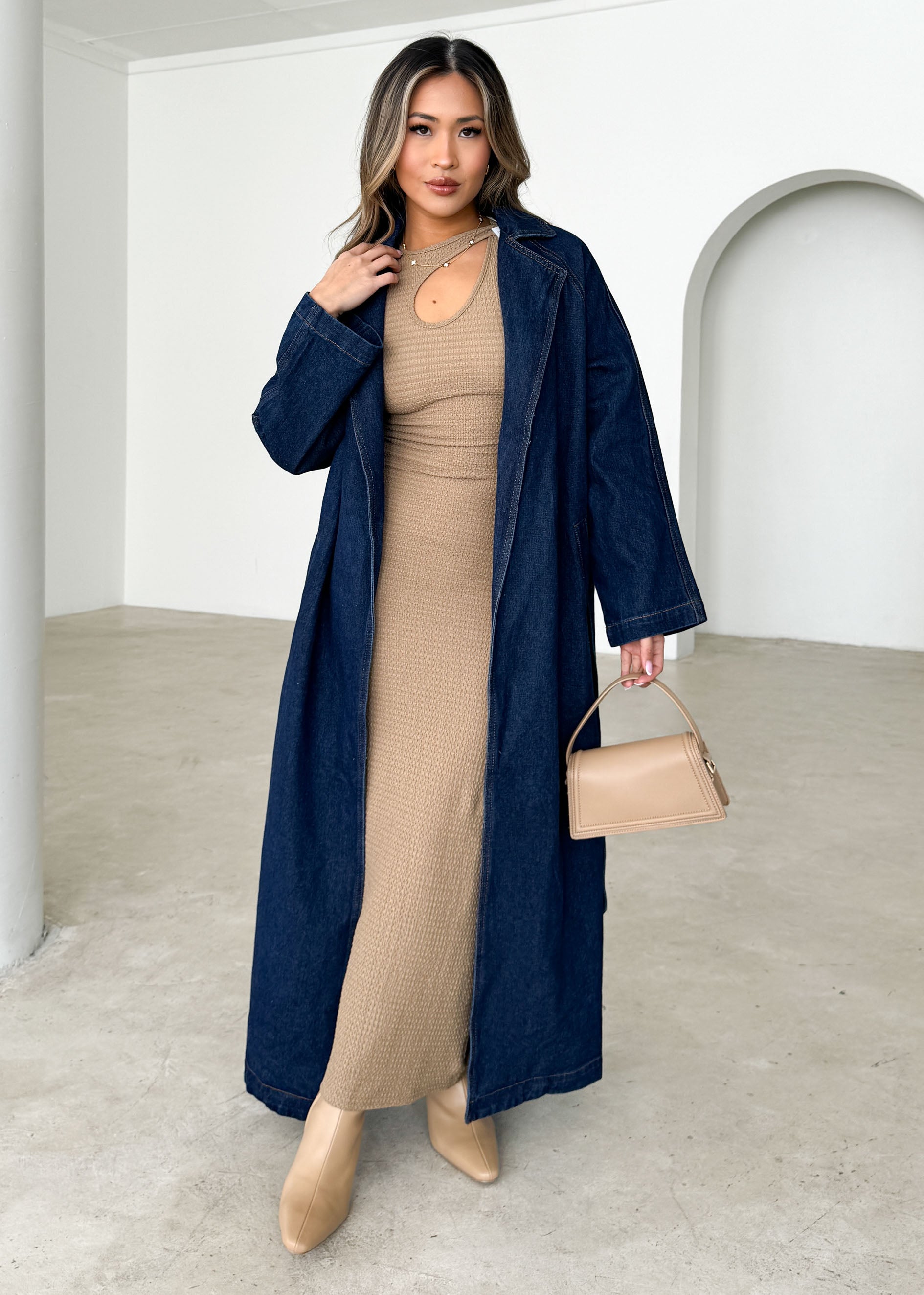 Samra Denim Trench Coat - Indigo