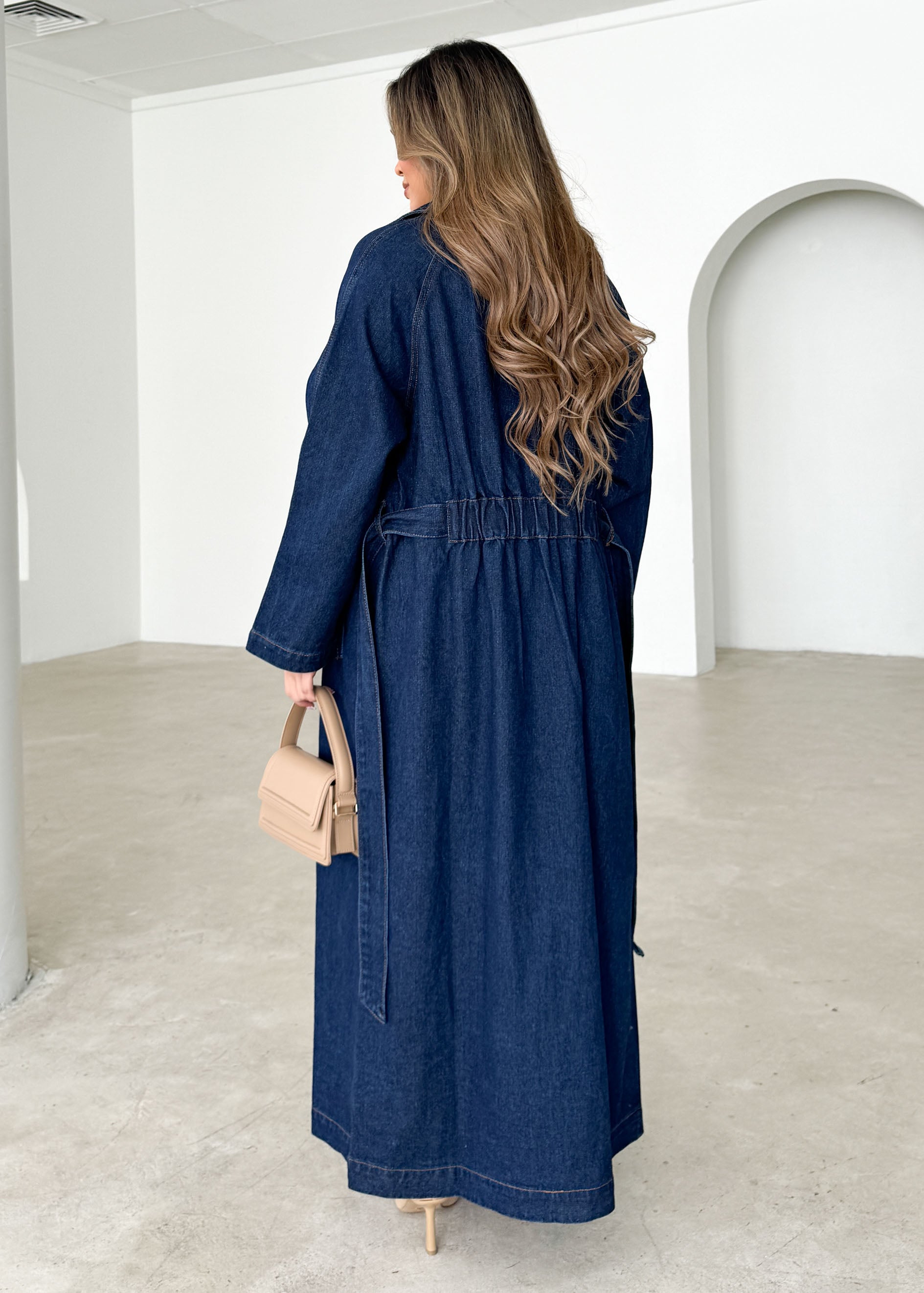 Samra Denim Trench Coat - Indigo