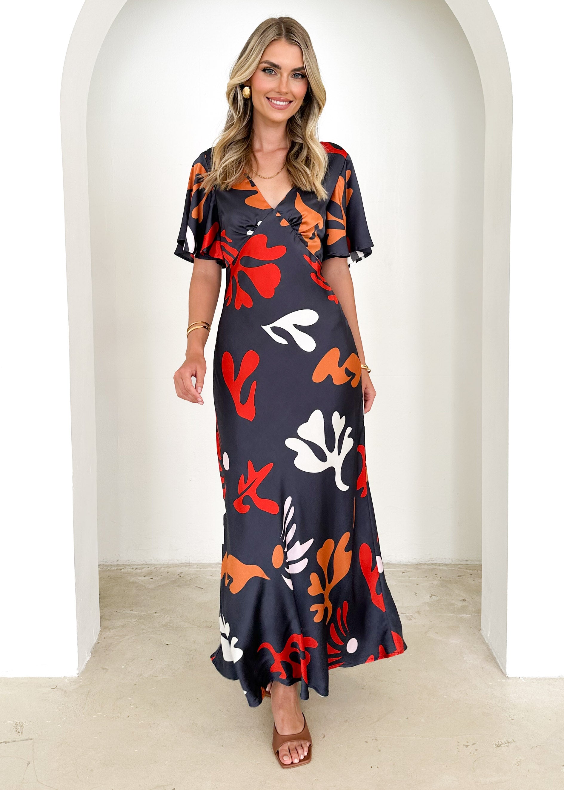 Mintoe Maxi Dress - Slate Abstract