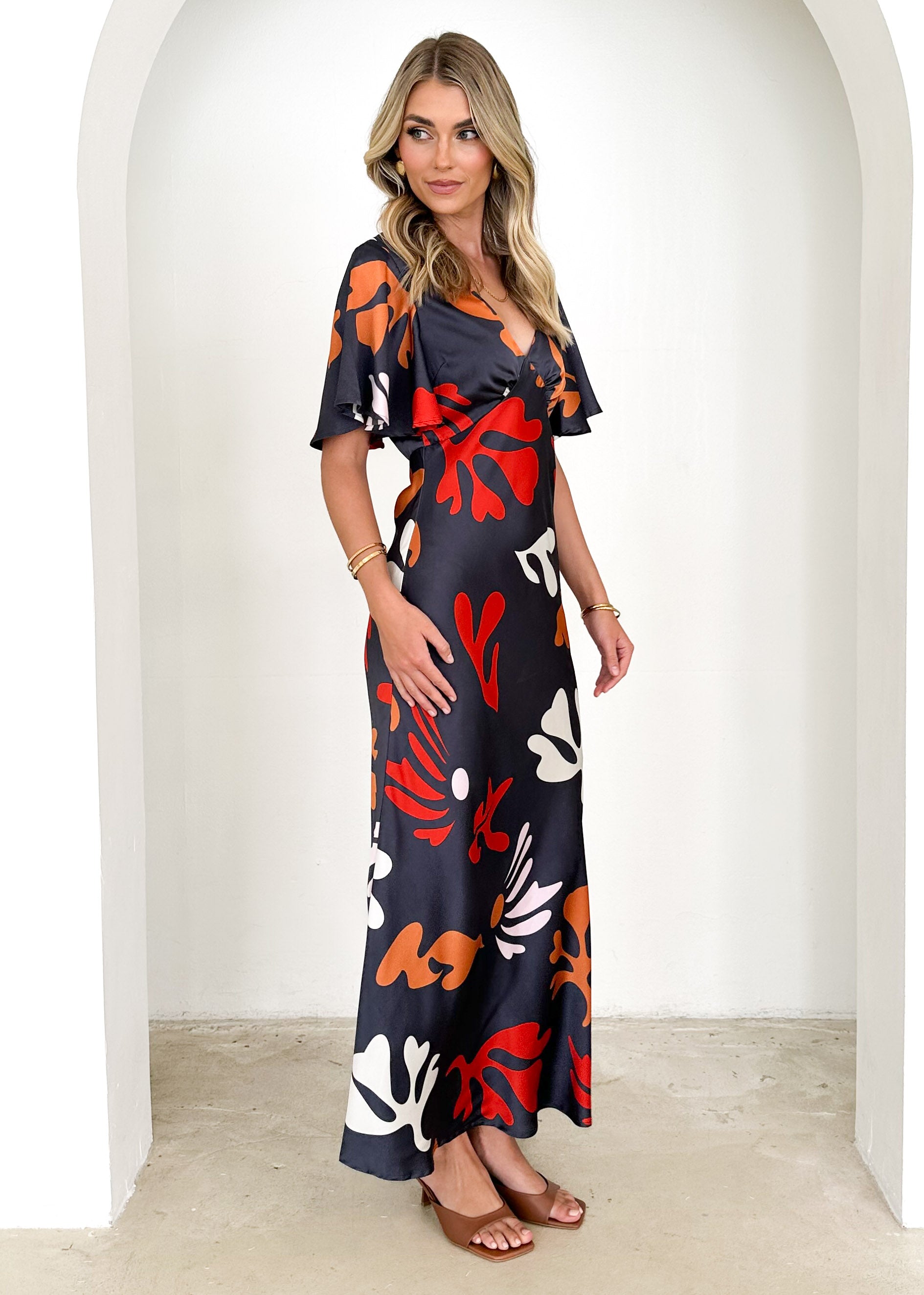 Mintoe Maxi Dress - Slate Abstract