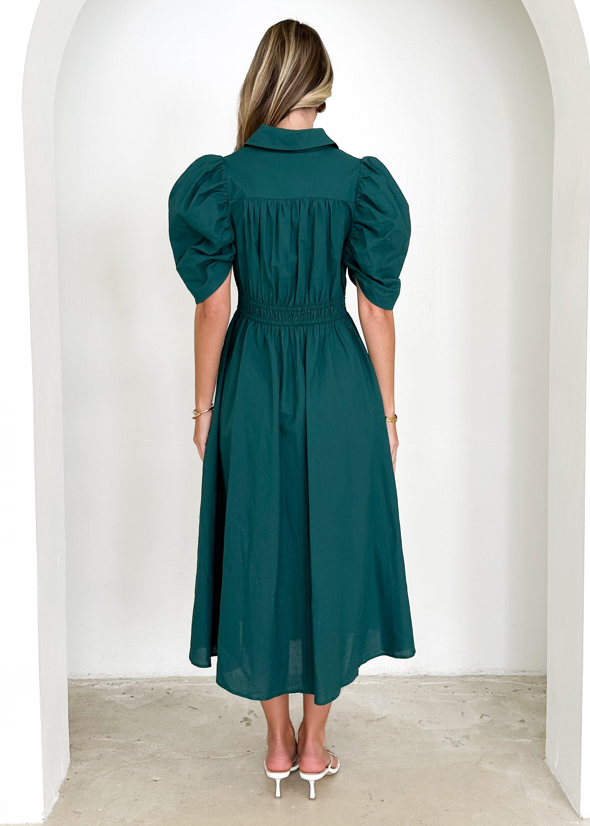 Ariana Midi Dress - Emerald