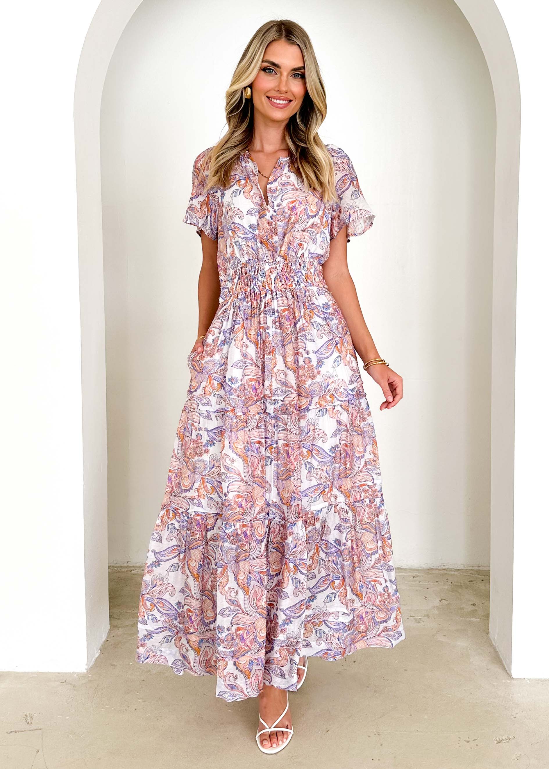 Belladonna Maxi Dress - Lilac Paisley