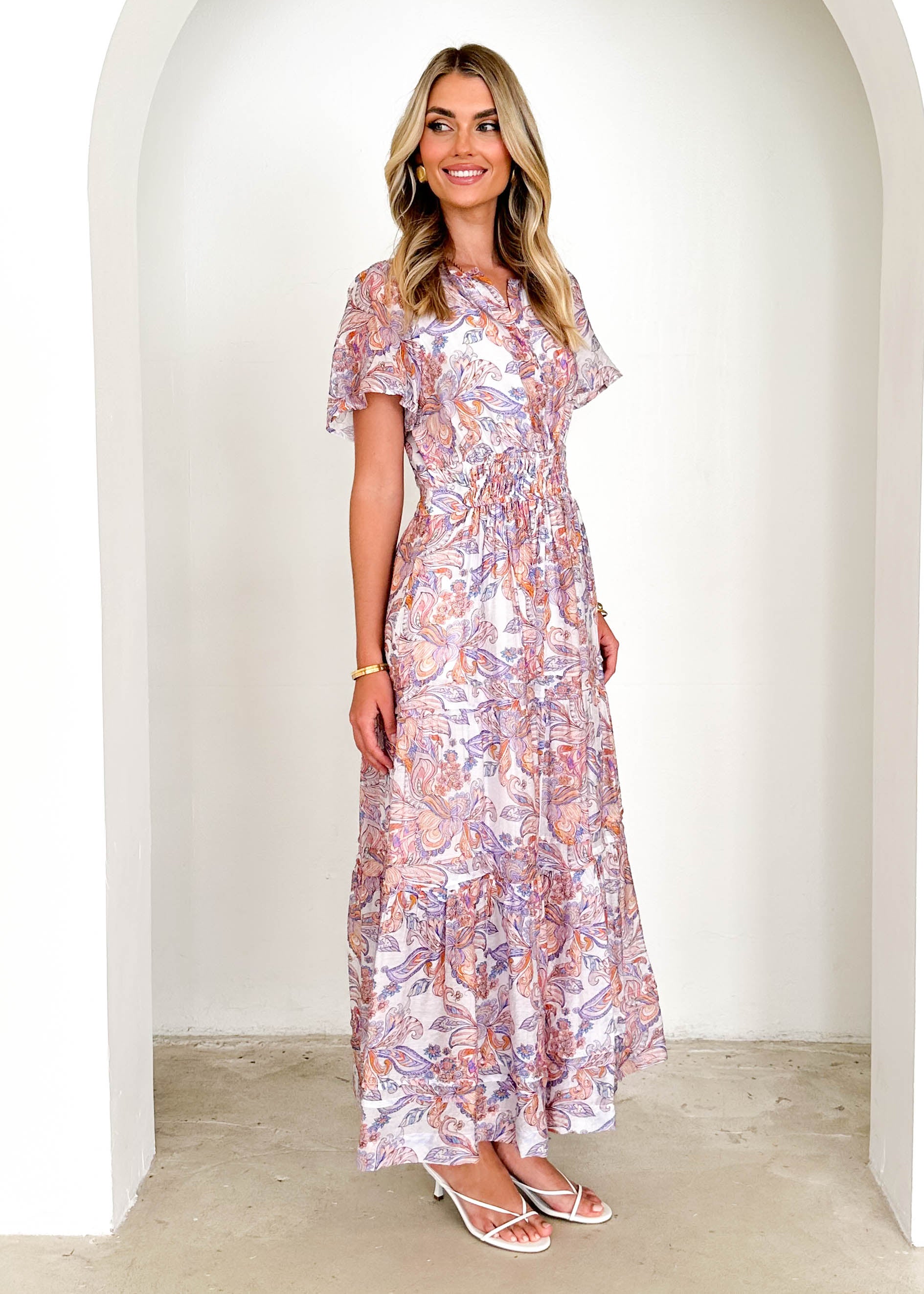 Belladonna Maxi Dress - Lilac Paisley