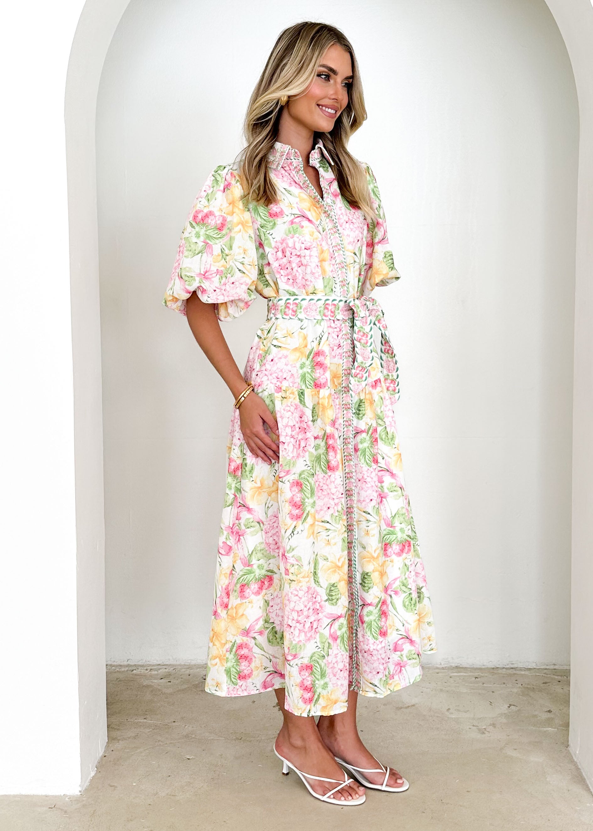 Ceres Midi Dress - Pink Hydrangea