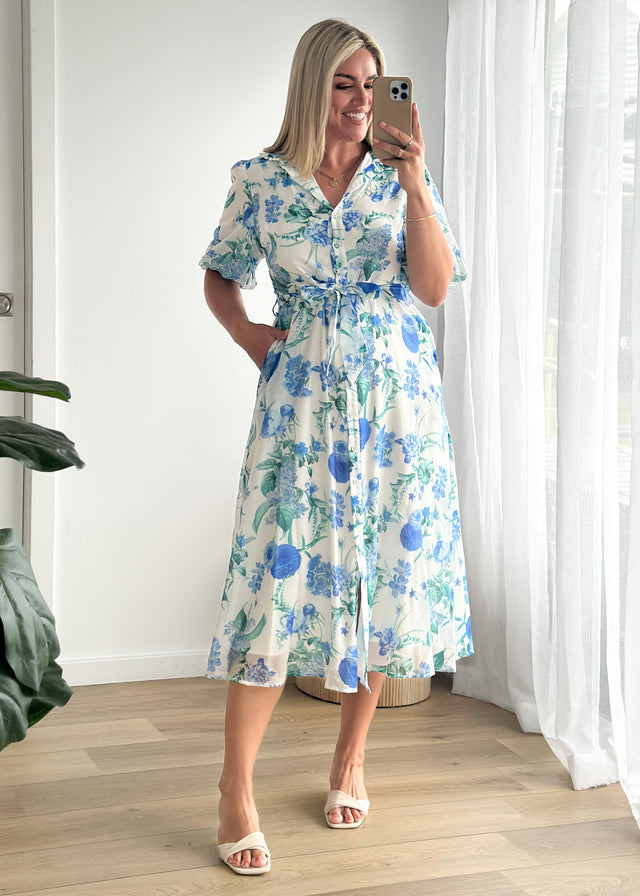 Arlene Maxi Dress - Blue Garden