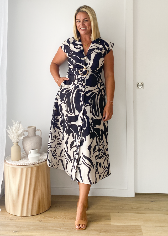 Payson Maxi Dress - Black Floral