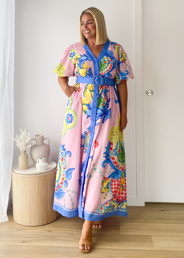 Ambre Maxi Dress - Sicily Print