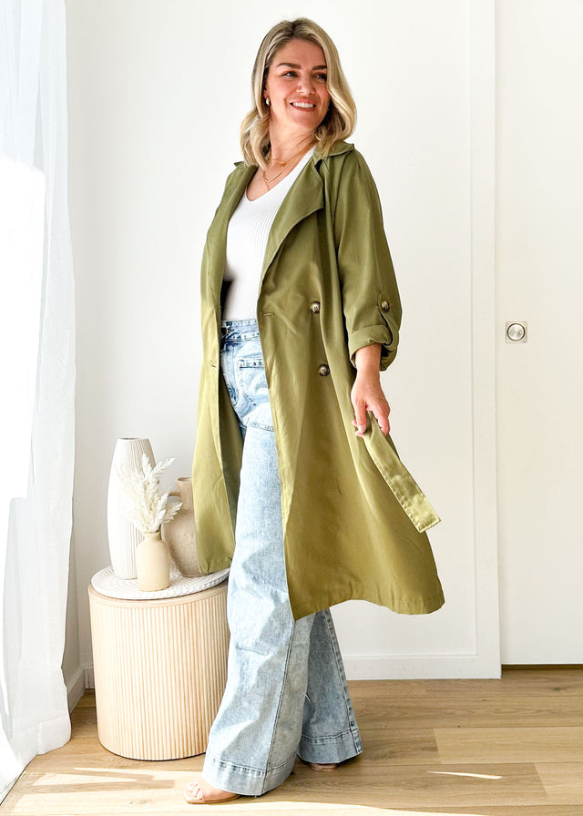 Alida Trench Coat - Khaki