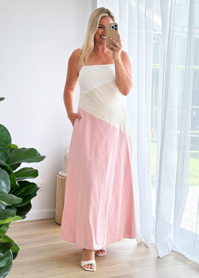 Maliah Maxi Dress - Pink Splice