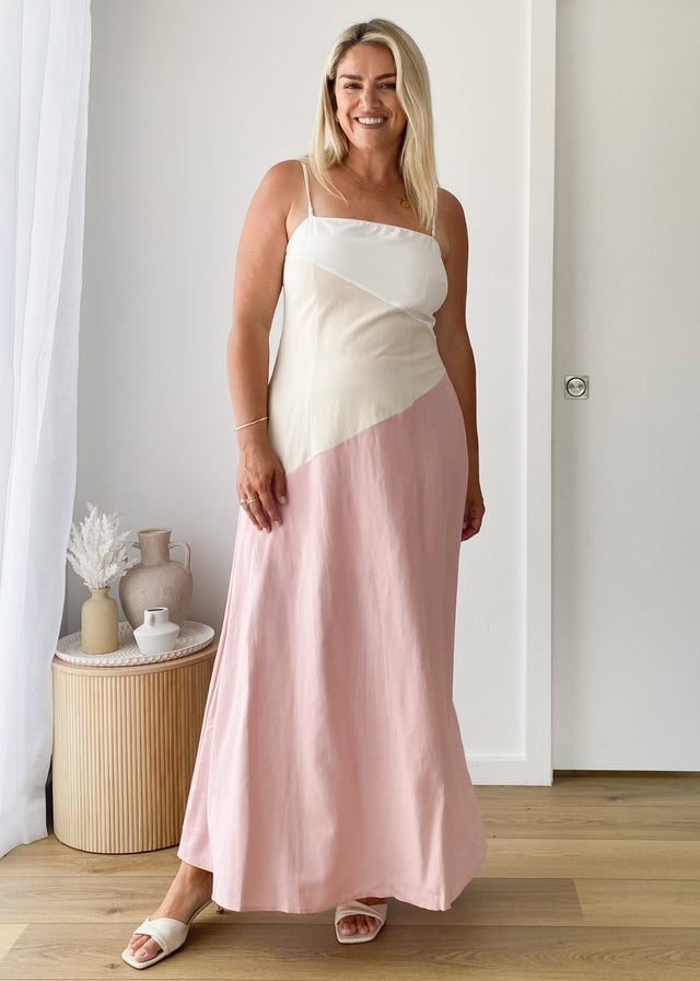 Maliah Maxi Dress - Pink Splice